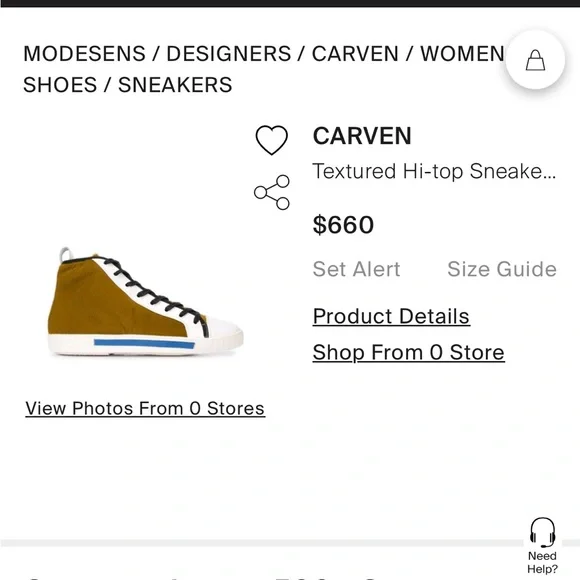 Carven TEXTURED HI-TOP SNEAKERS - Picture 5 of 13